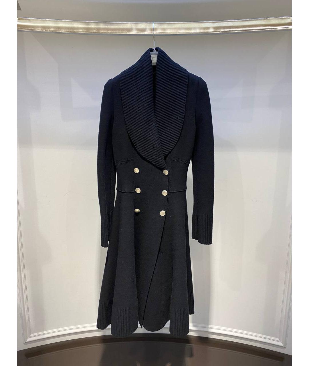 ALEXANDER MCQUEEN Черное шерстяное пальто, фото 2