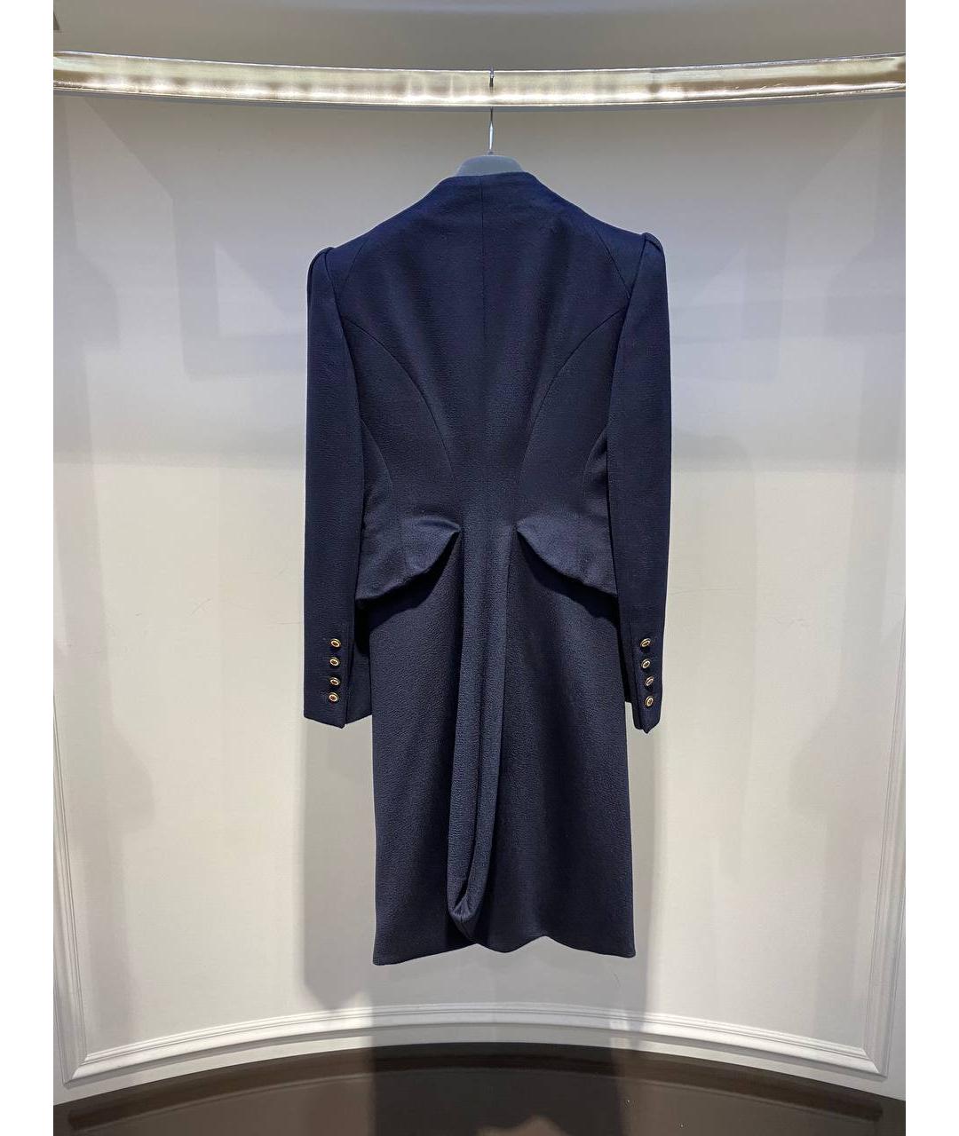 ALEXANDER MCQUEEN Темно-синее кашемировое пальто, фото 3