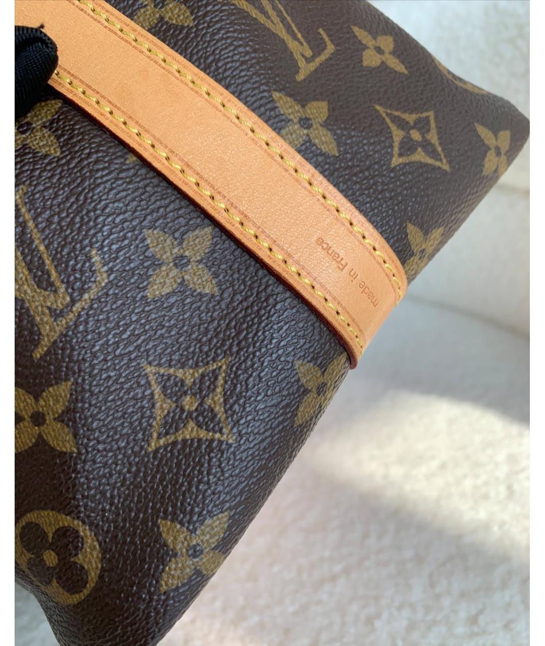 LOUIS VUITTON Коричневая кожаная сумка через плечо, фото 5