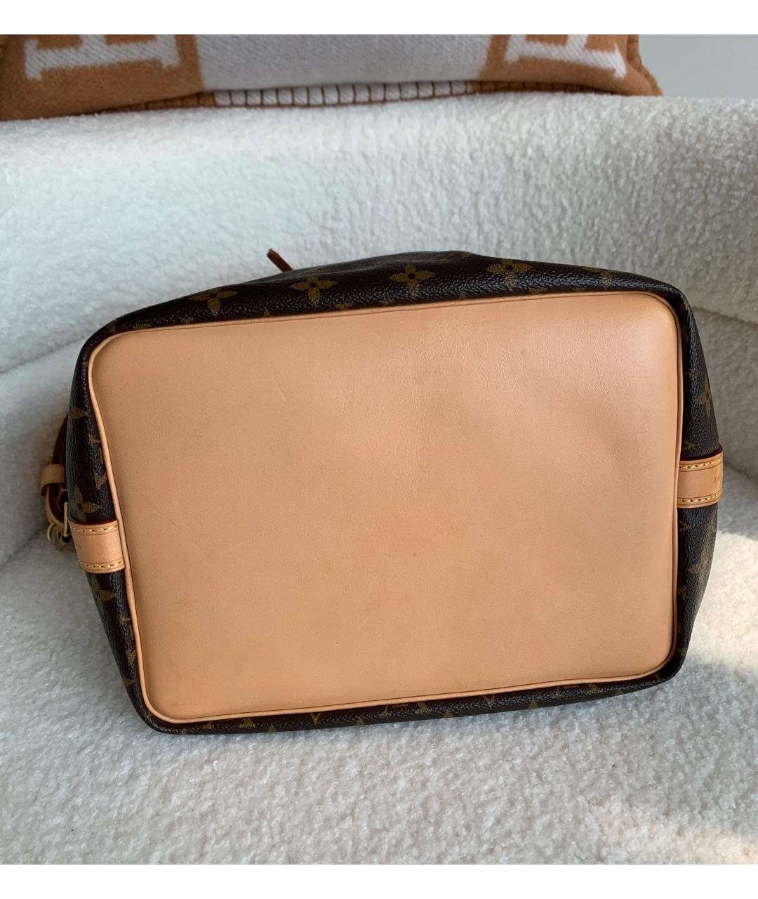 LOUIS VUITTON Коричневая кожаная сумка через плечо, фото 6
