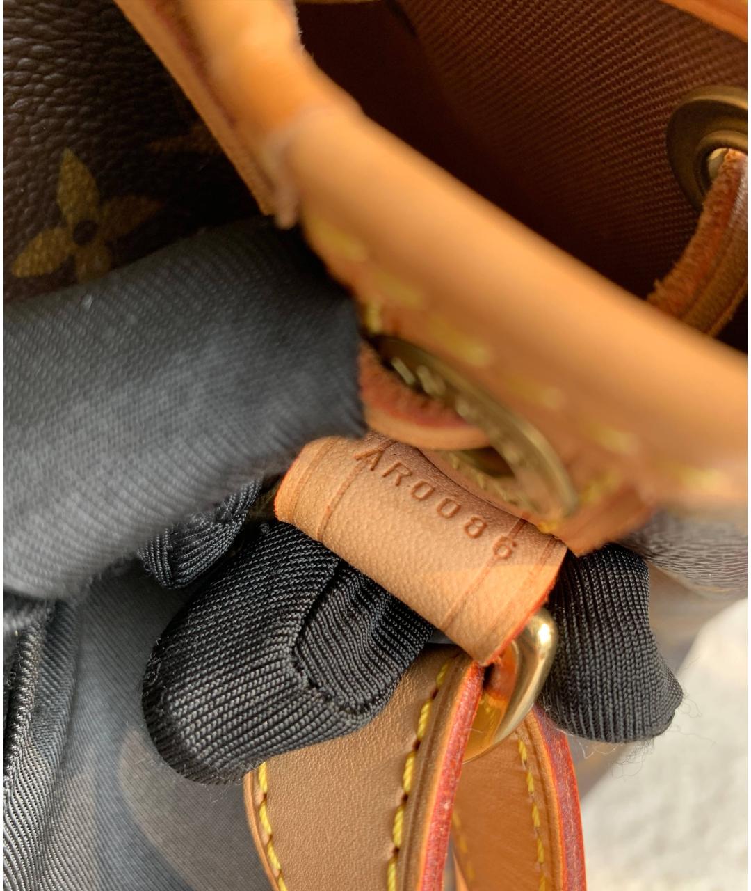 LOUIS VUITTON Коричневая кожаная сумка через плечо, фото 8