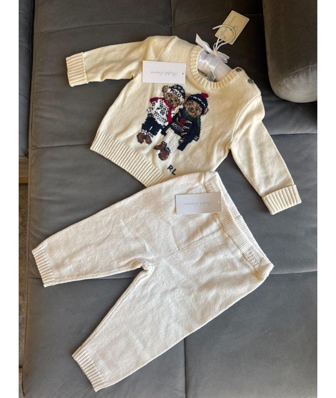 POLO RALPH LAUREN Белый хлопковый комплект, фото 5