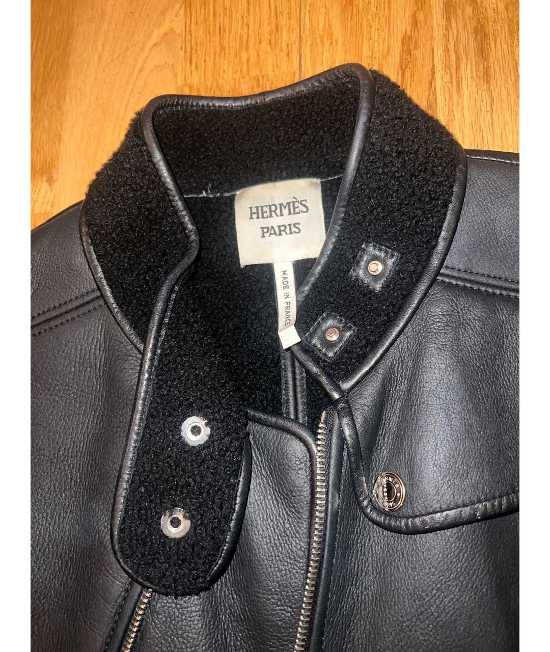 HERMES Черная замшевая дубленка, фото 3