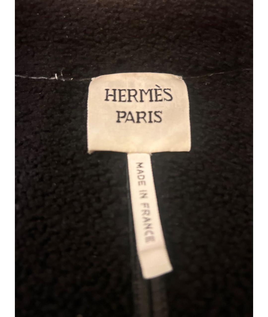 HERMES Черная замшевая дубленка, фото 7