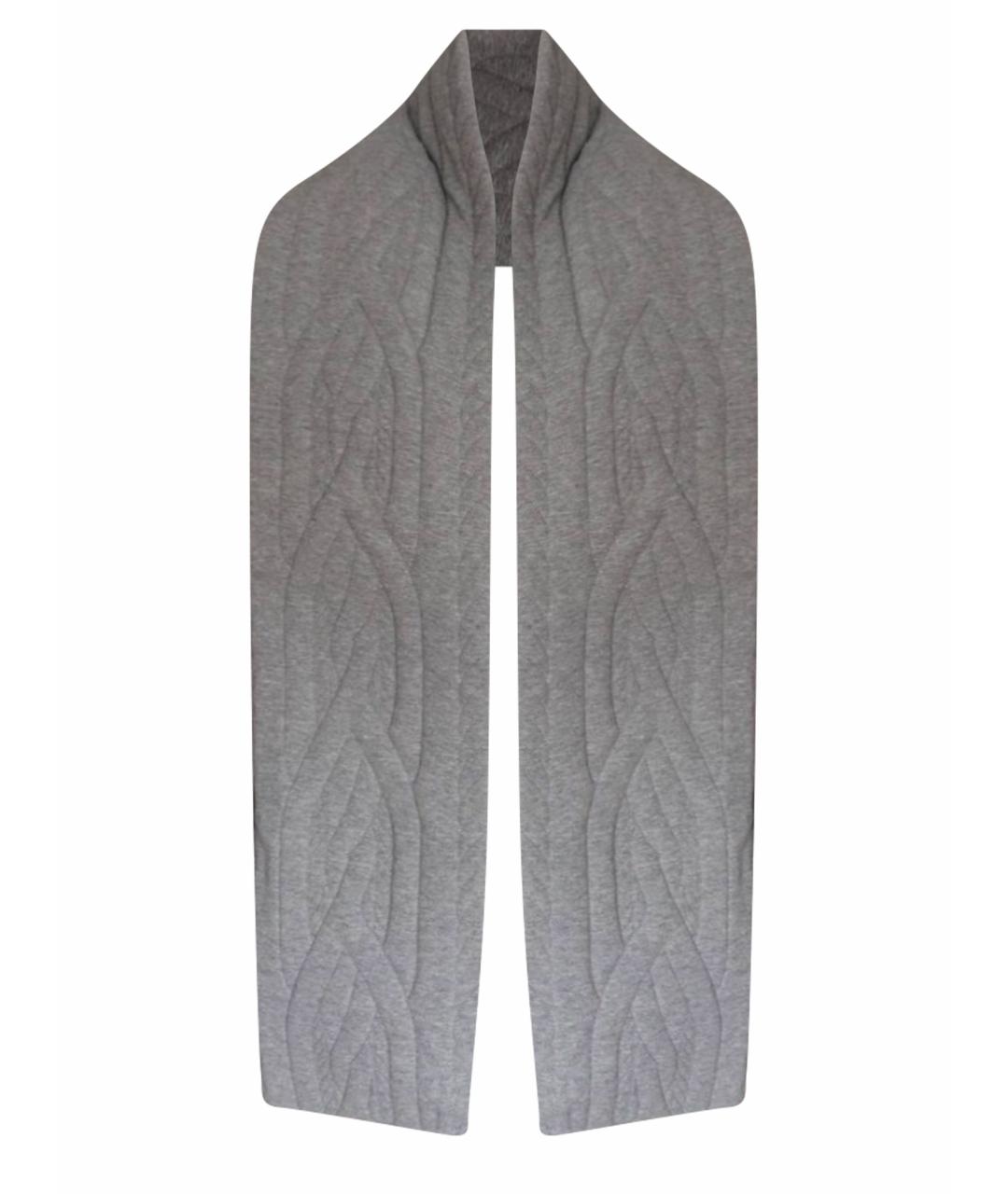 MM6 MAISON MARGIELA Серый хлопковый шарф, фото 1