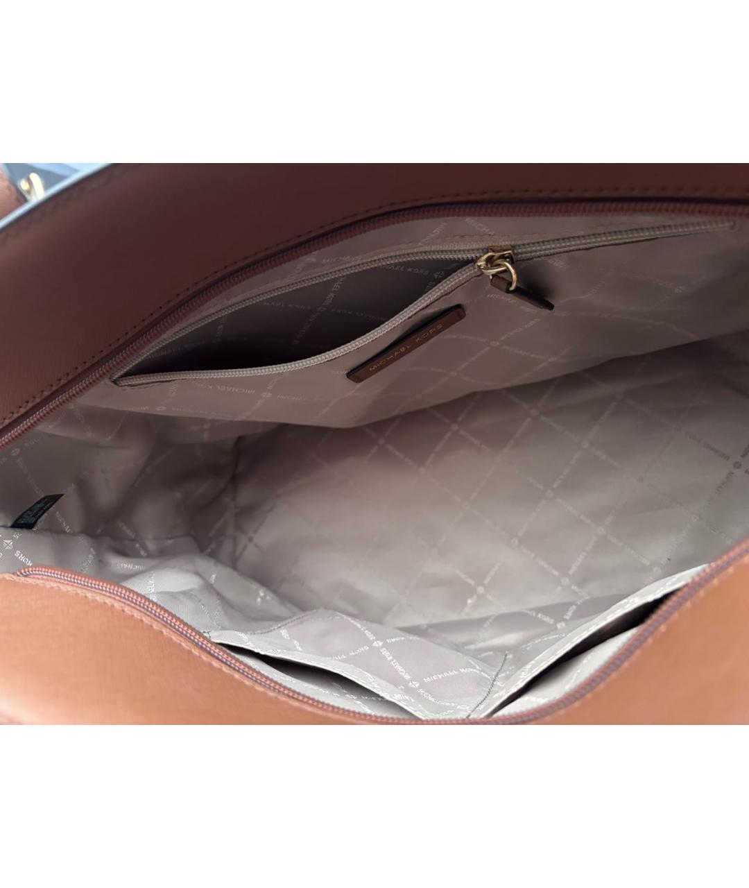 MICHAEL KORS Коричневая сумка тоут, фото 3