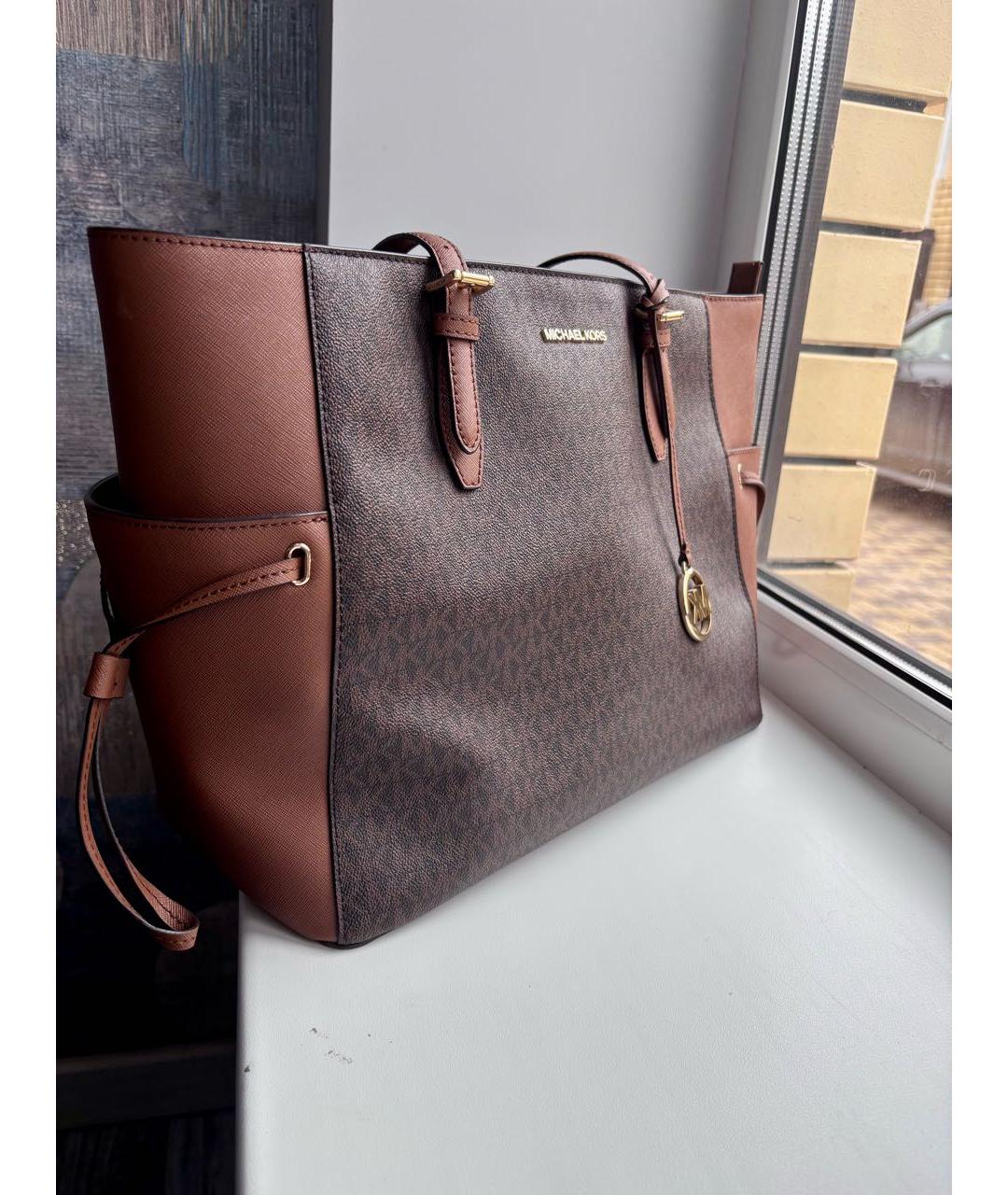 MICHAEL KORS Коричневая сумка тоут, фото 2