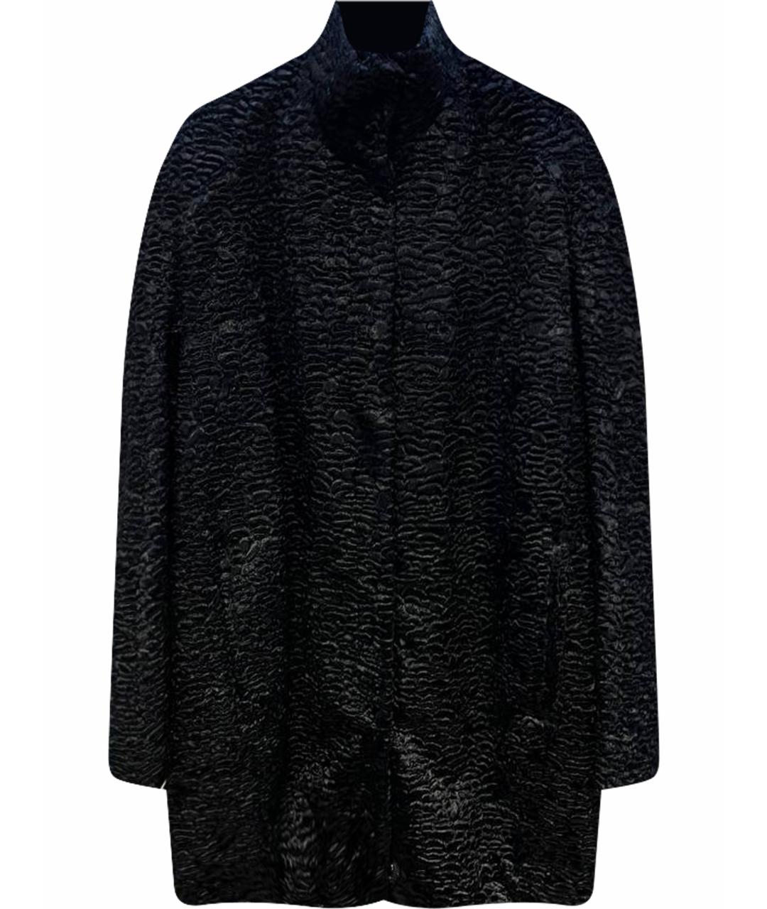 ALEXANDER MCQUEEN Черная шерстяная шуба, фото 1