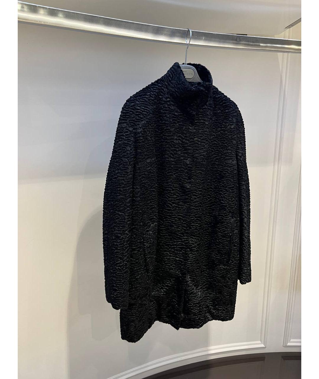 ALEXANDER MCQUEEN Черная шерстяная шуба, фото 2