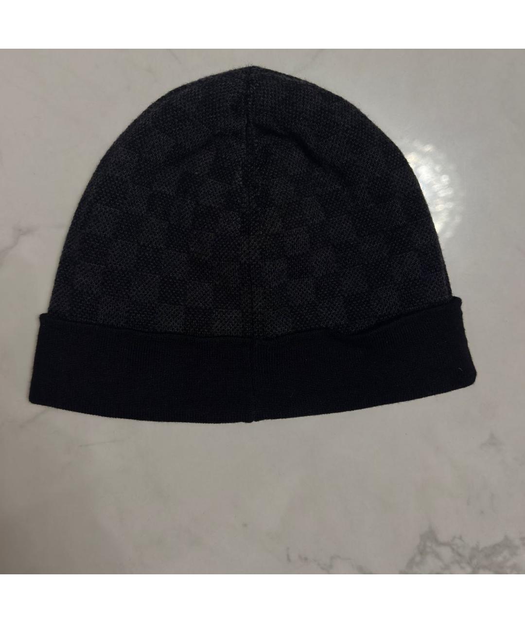 LOUIS VUITTON Черная шерстяная шапка, фото 6