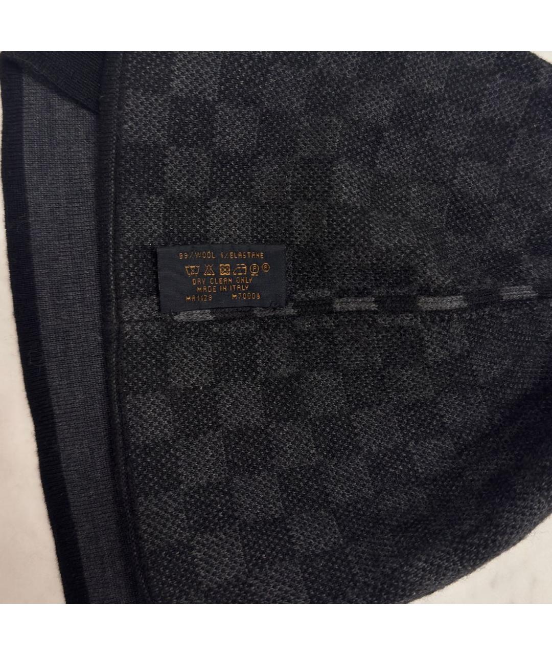 LOUIS VUITTON Черная шерстяная шапка, фото 4