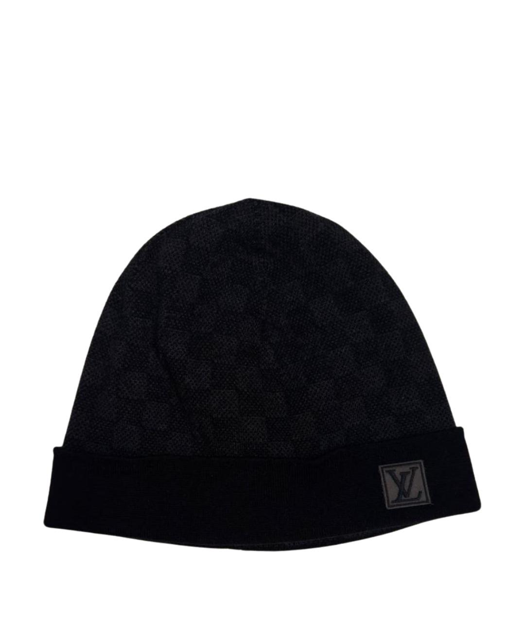 LOUIS VUITTON Черная шерстяная шапка, фото 1