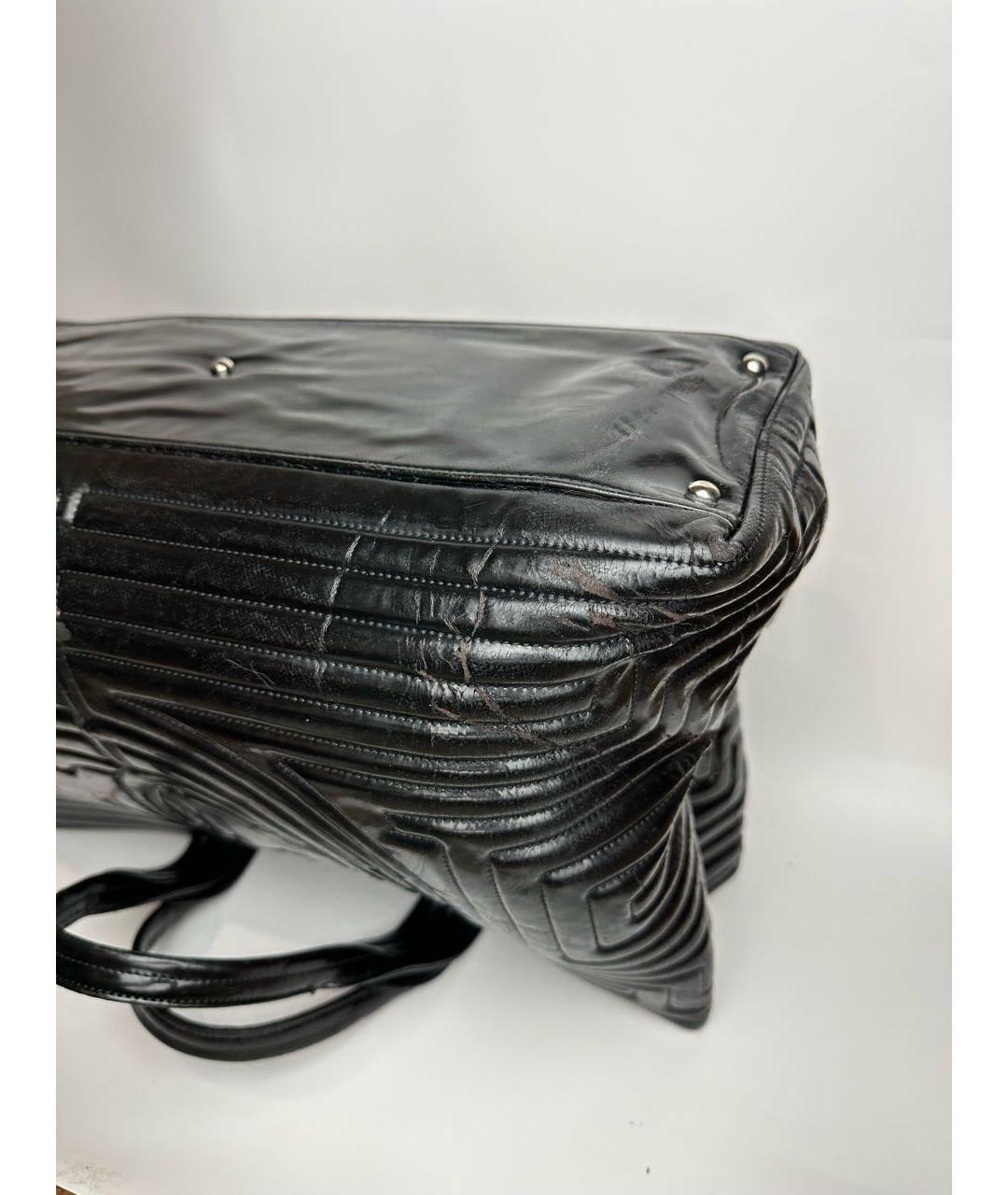 CHANEL Черная сумка тоут из лакированной кожи, фото 7