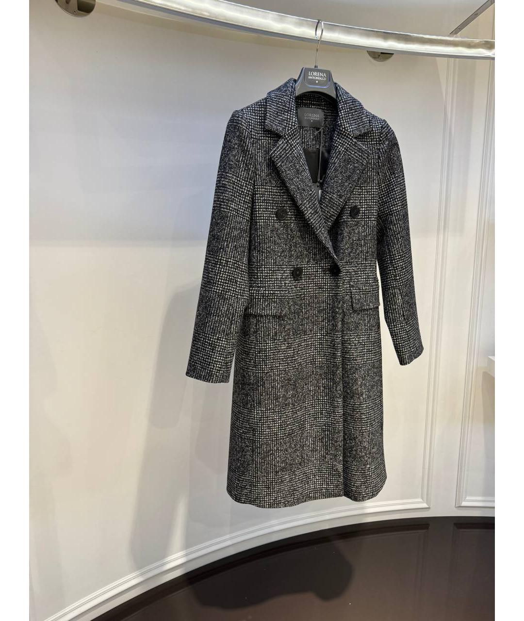 LORENA ANTONIAZZI Серое шерстяное пальто, фото 2