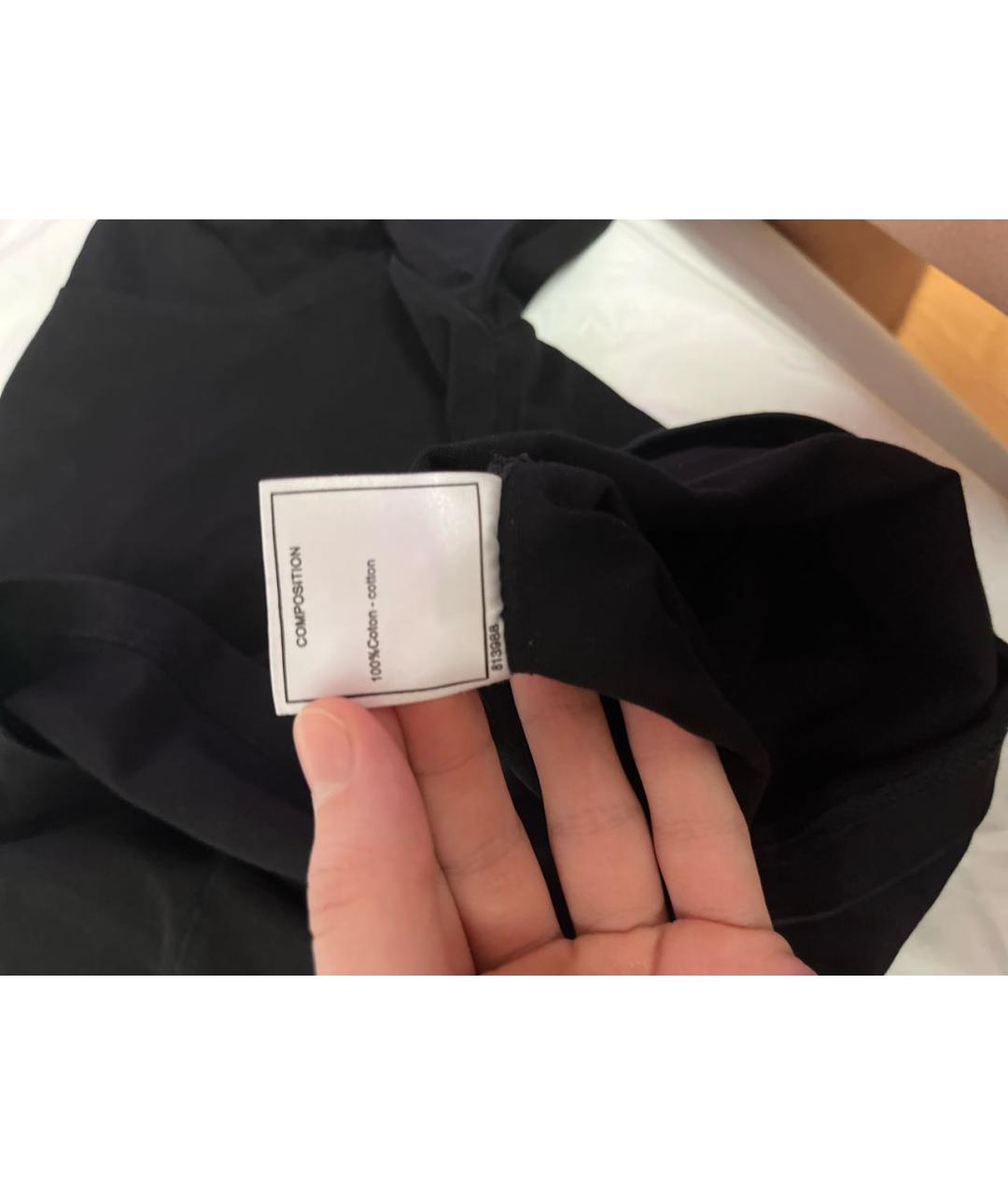 CHANEL Черная хлопковая футболка, фото 6