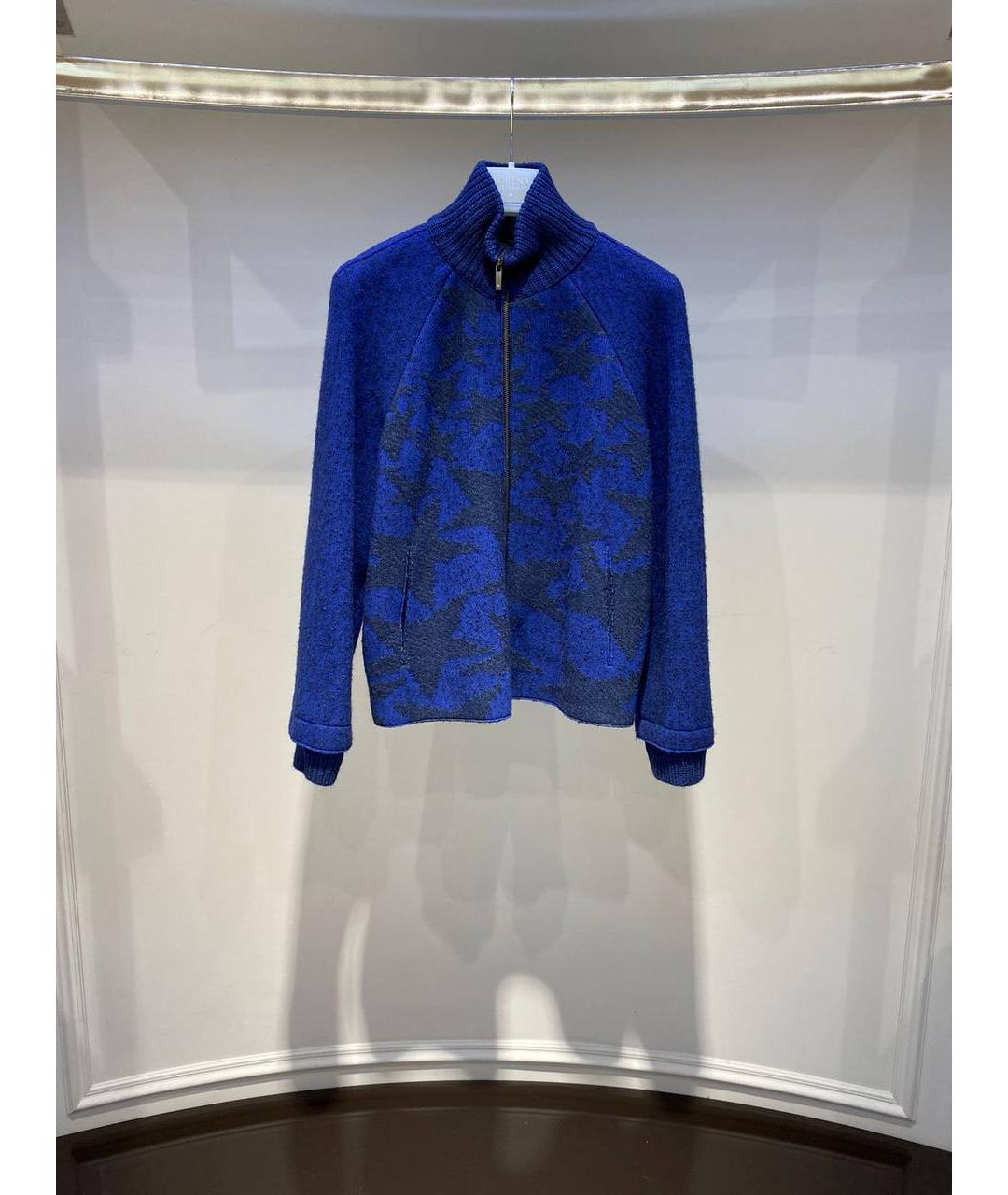 LORENA ANTONIAZZI Синяя шерстяная куртка, фото 4