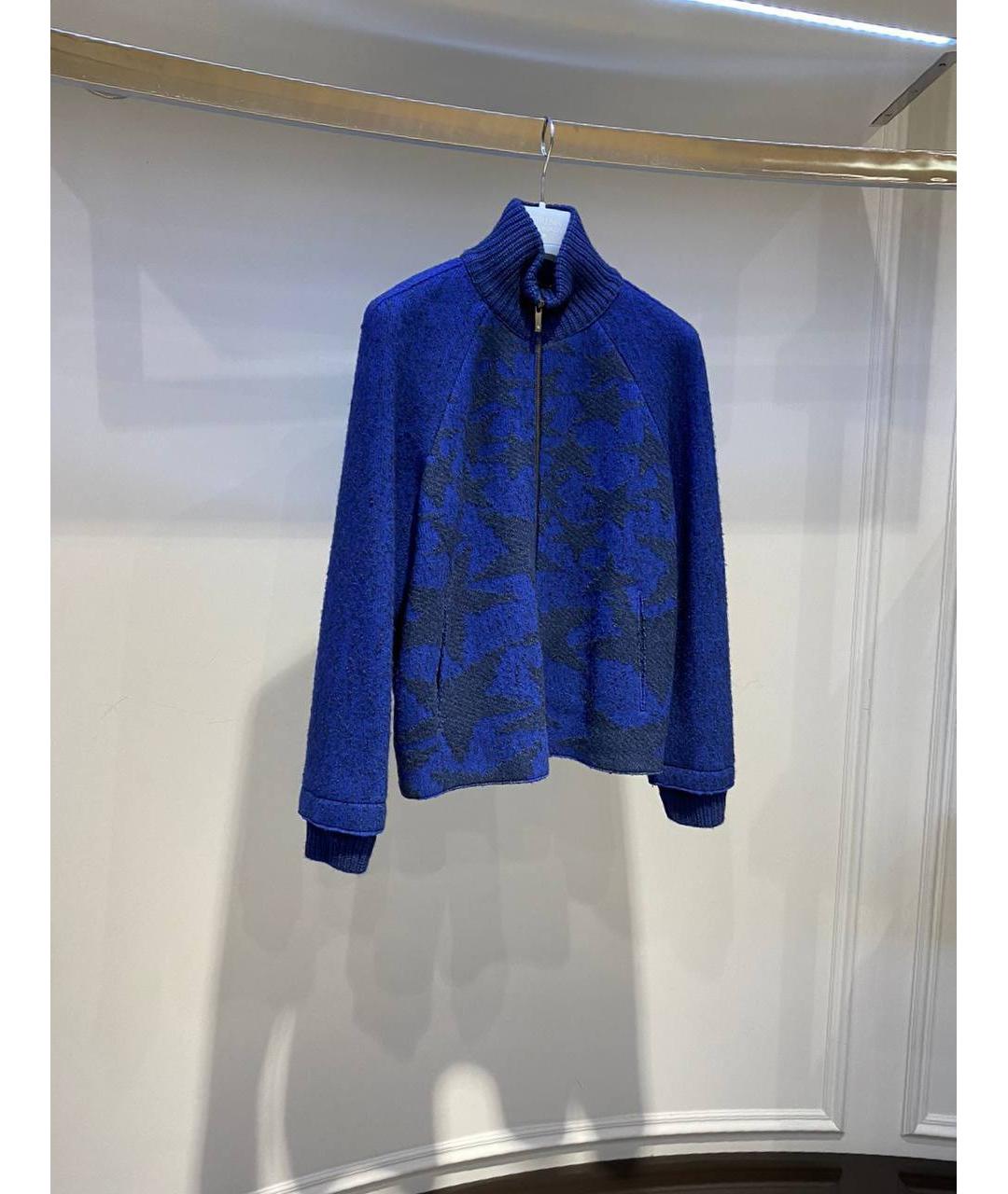 LORENA ANTONIAZZI Синяя шерстяная куртка, фото 2