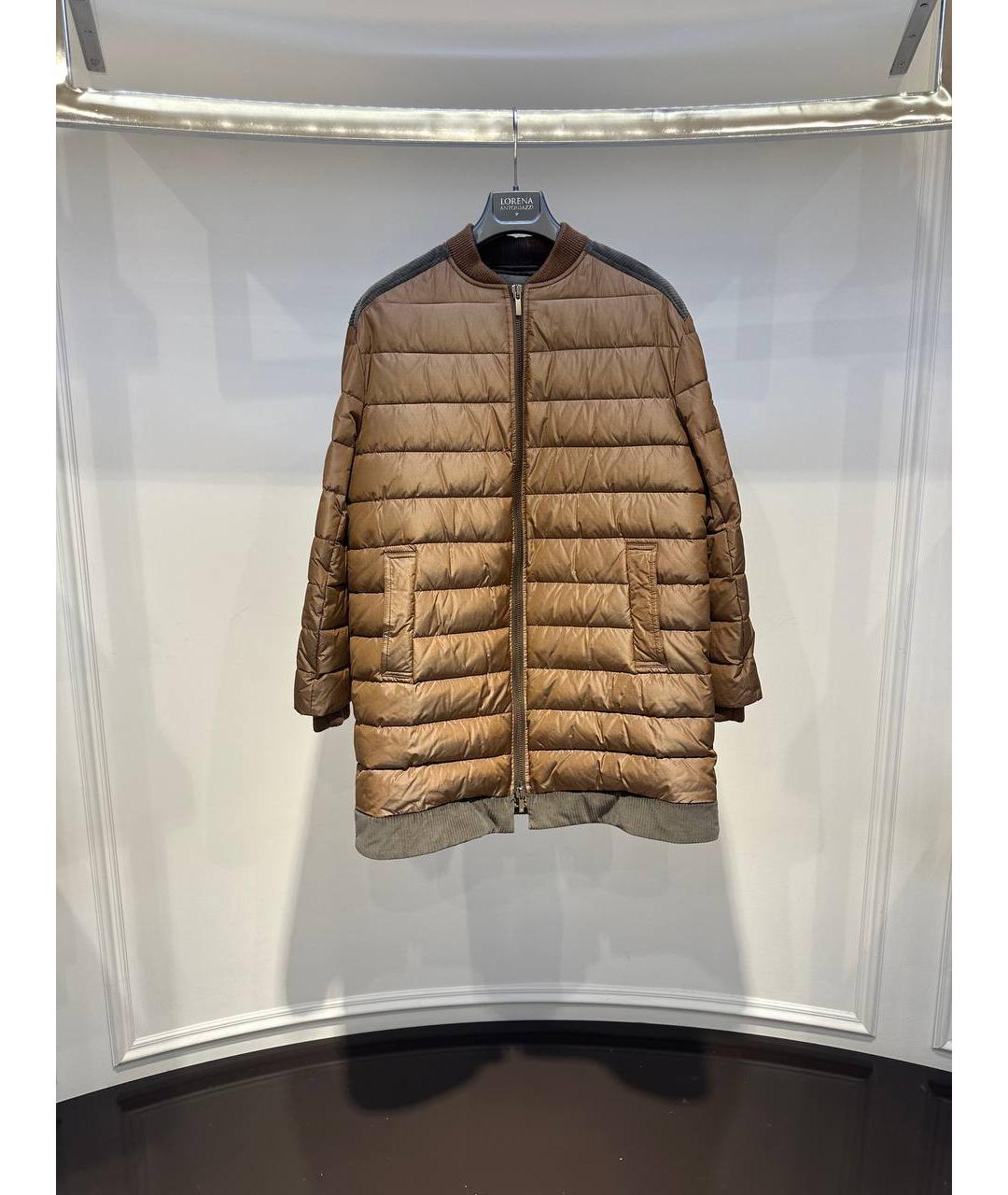 LORENA ANTONIAZZI Коричневая полиамидовая куртка, фото 4