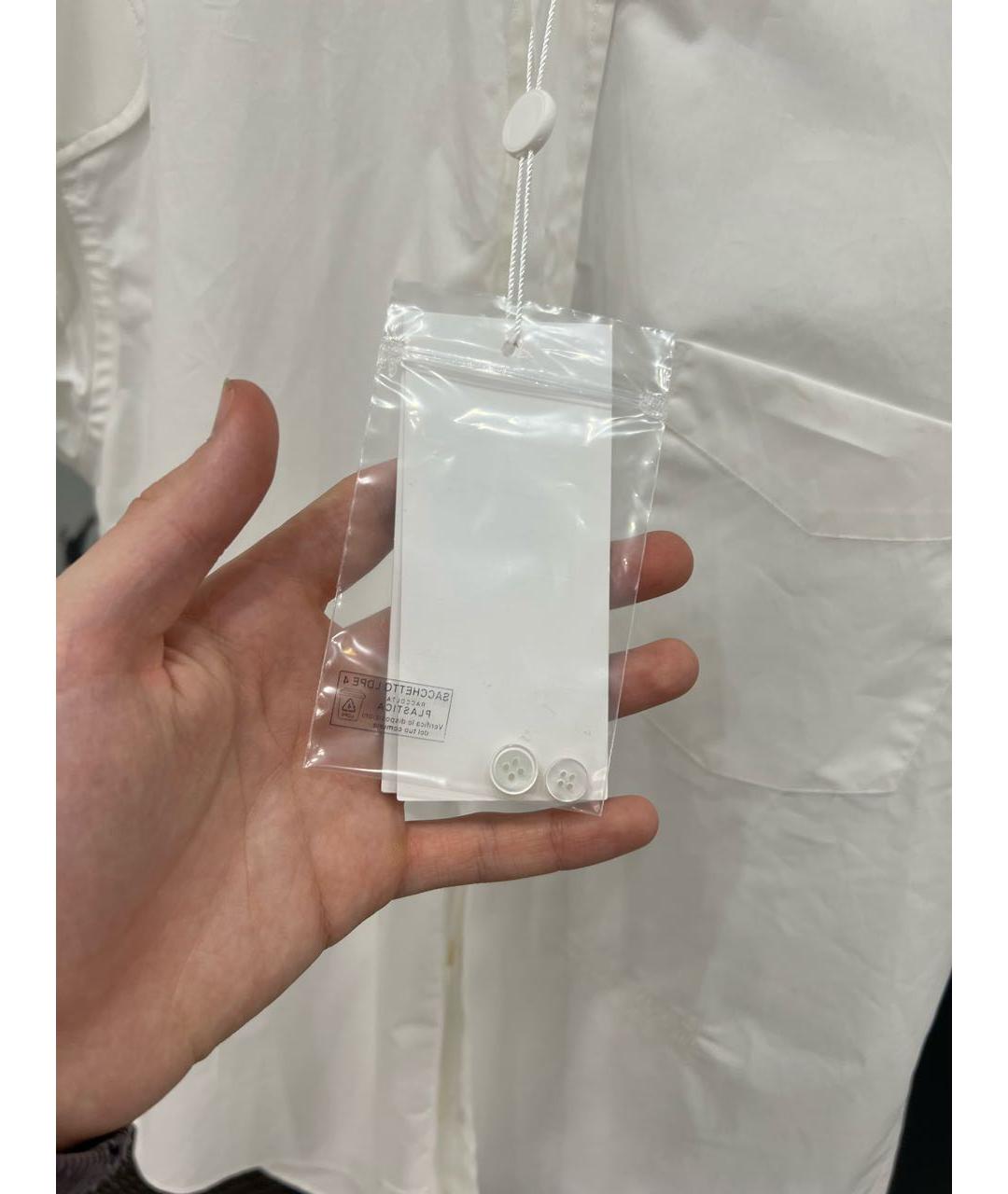 MAISON MARGIELA Белая хлопковая классическая рубашка, фото 6