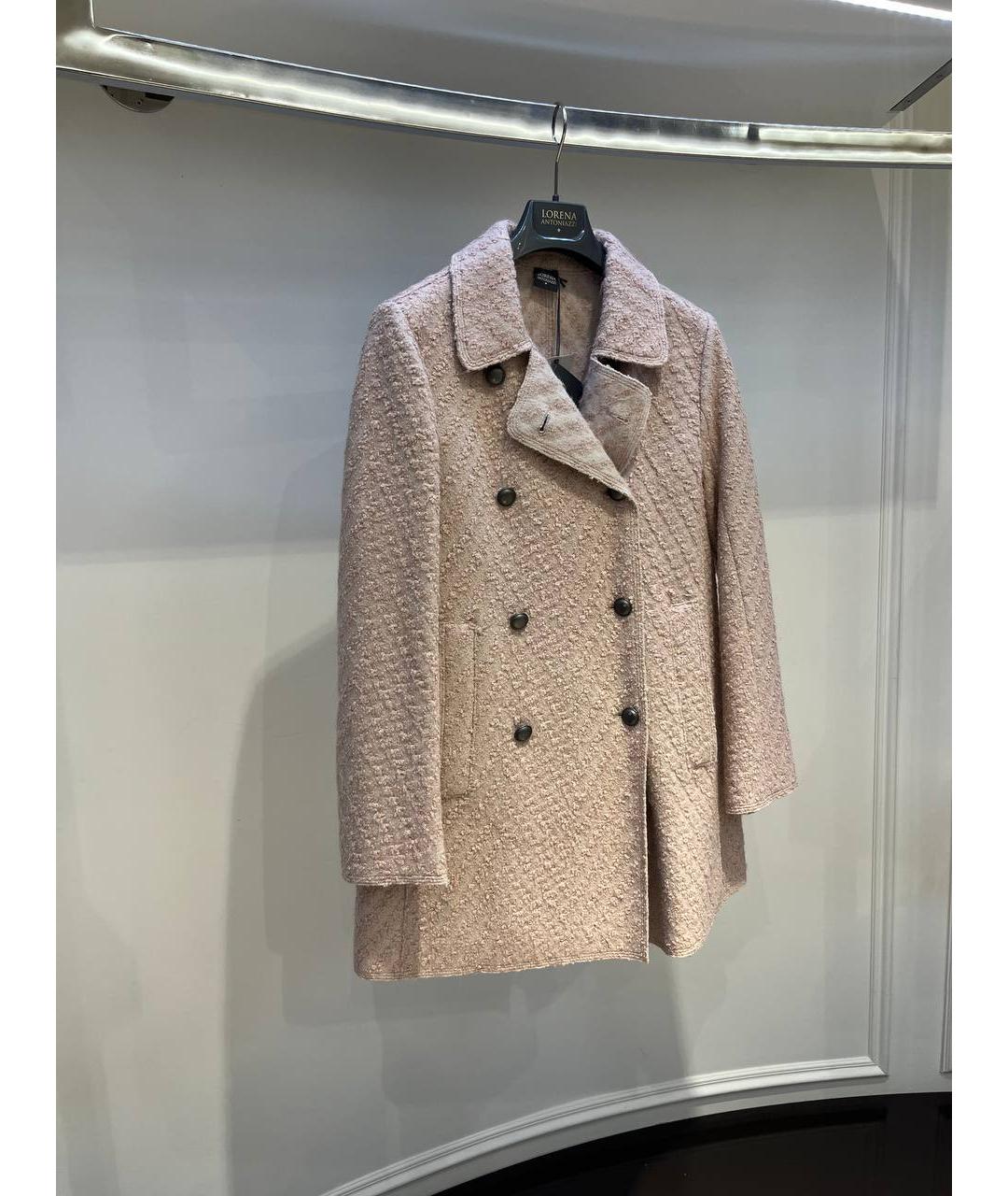 LORENA ANTONIAZZI Бежевое шерстяное пальто, фото 2