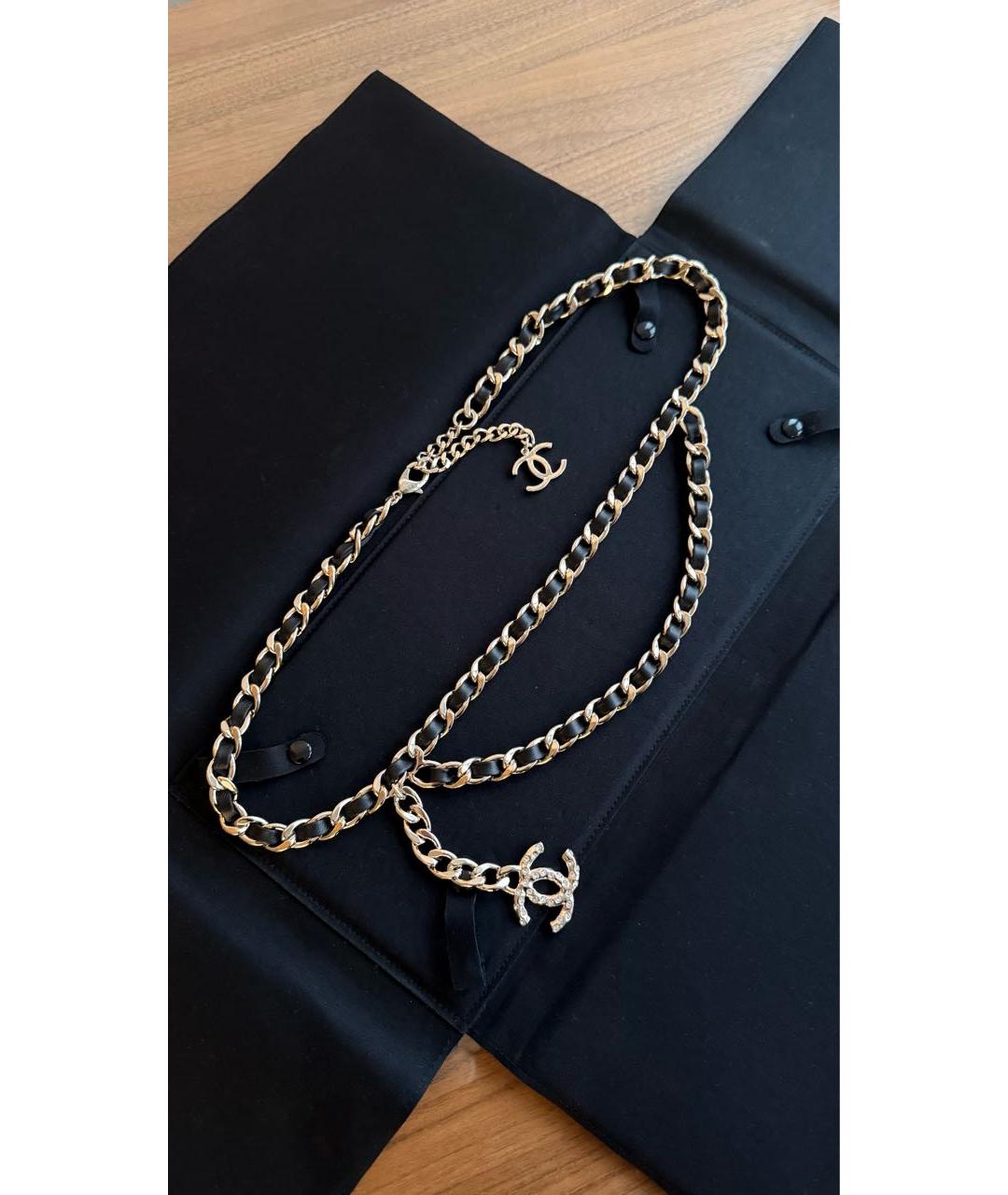 CHANEL Черный кожаный ремень, фото 3