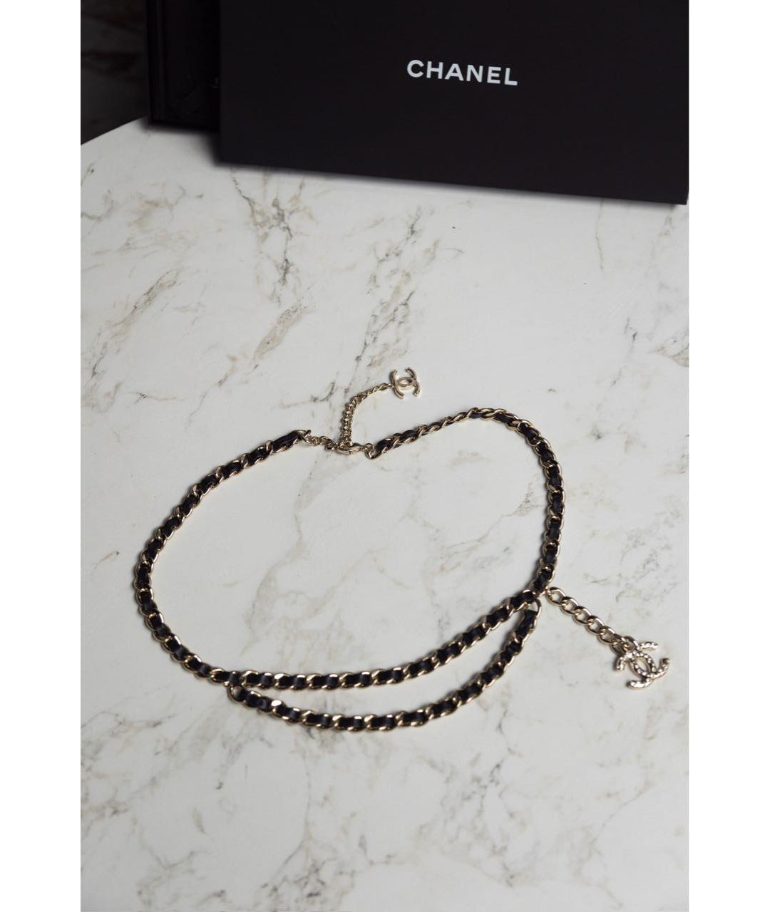 CHANEL Черный кожаный ремень, фото 4