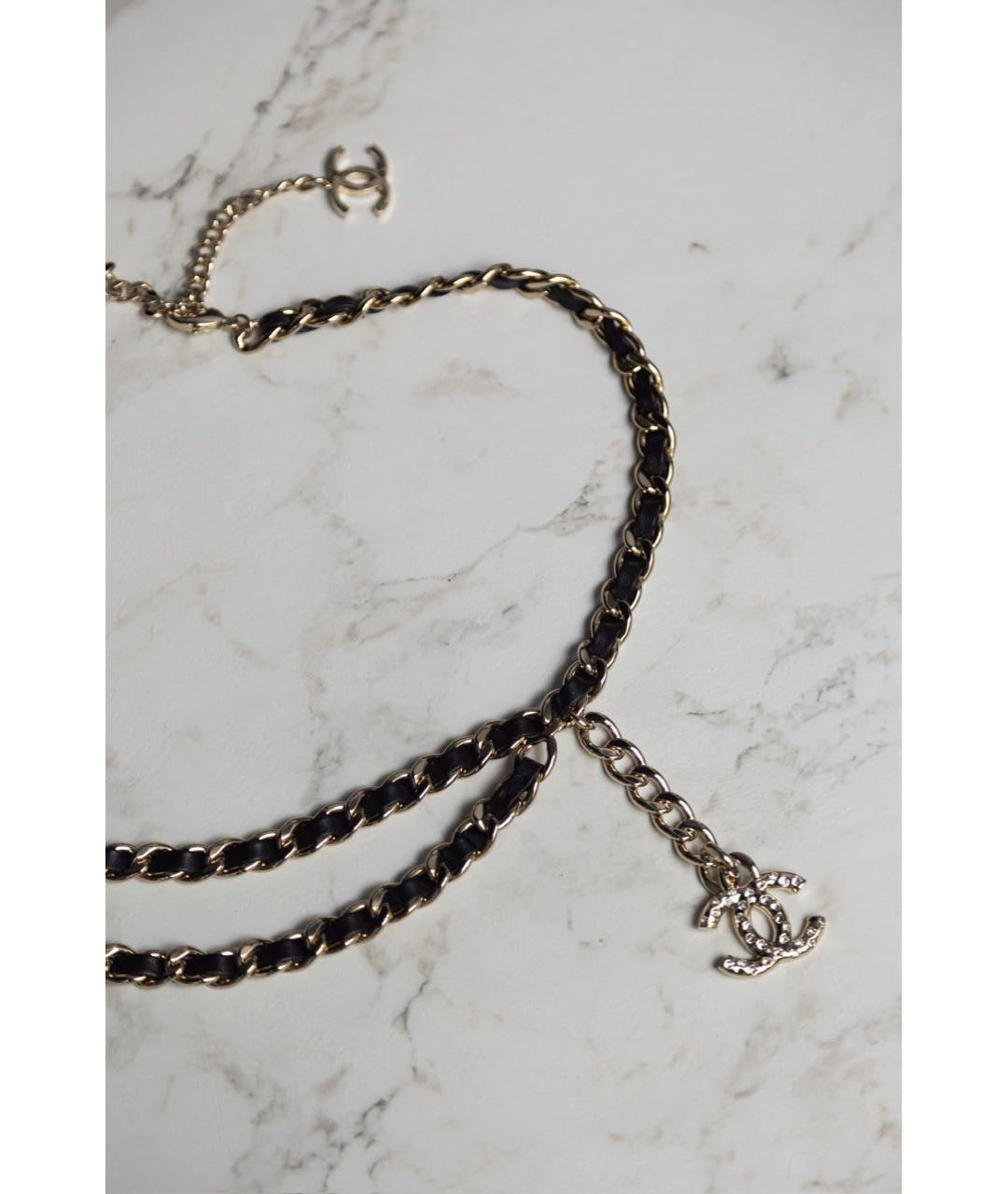 CHANEL Черный кожаный ремень, фото 5