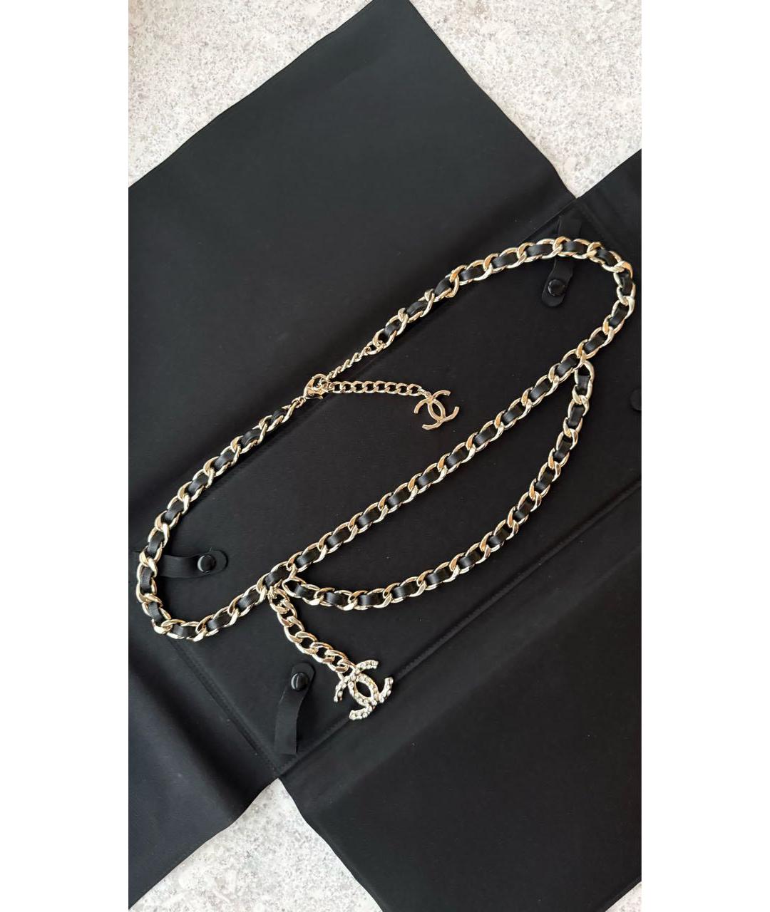 CHANEL Черный кожаный ремень, фото 8