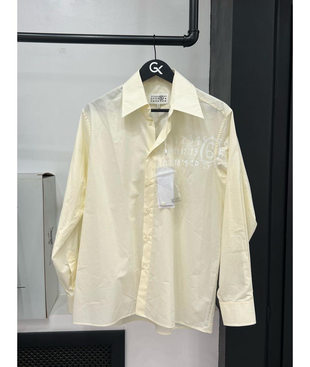 MAISON MARGIELA Желтая хлопковая кэжуал рубашка, фото 2