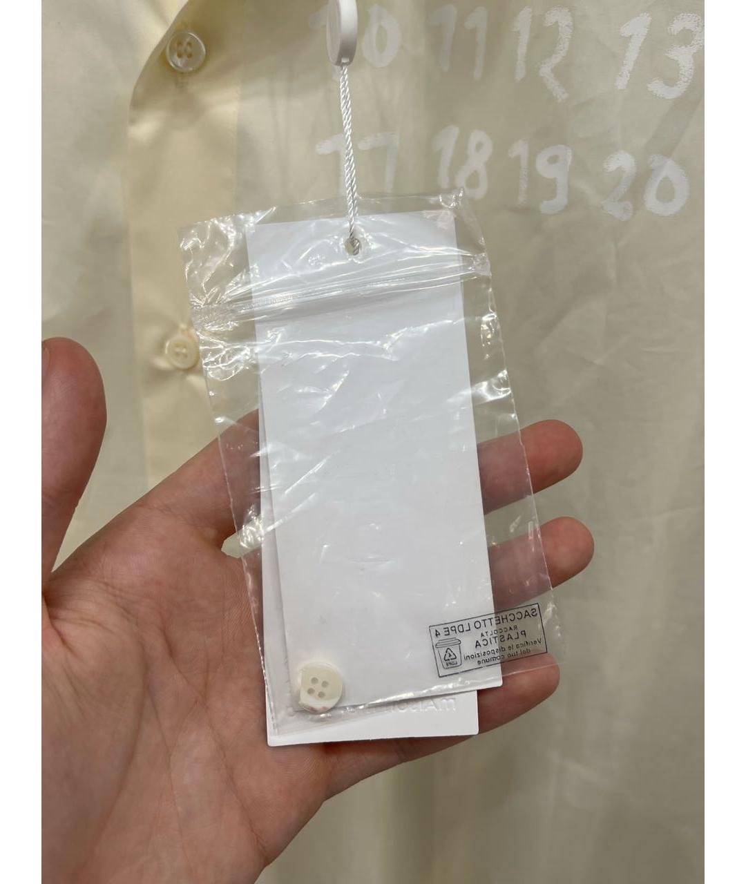 MAISON MARGIELA Желтая хлопковая кэжуал рубашка, фото 8