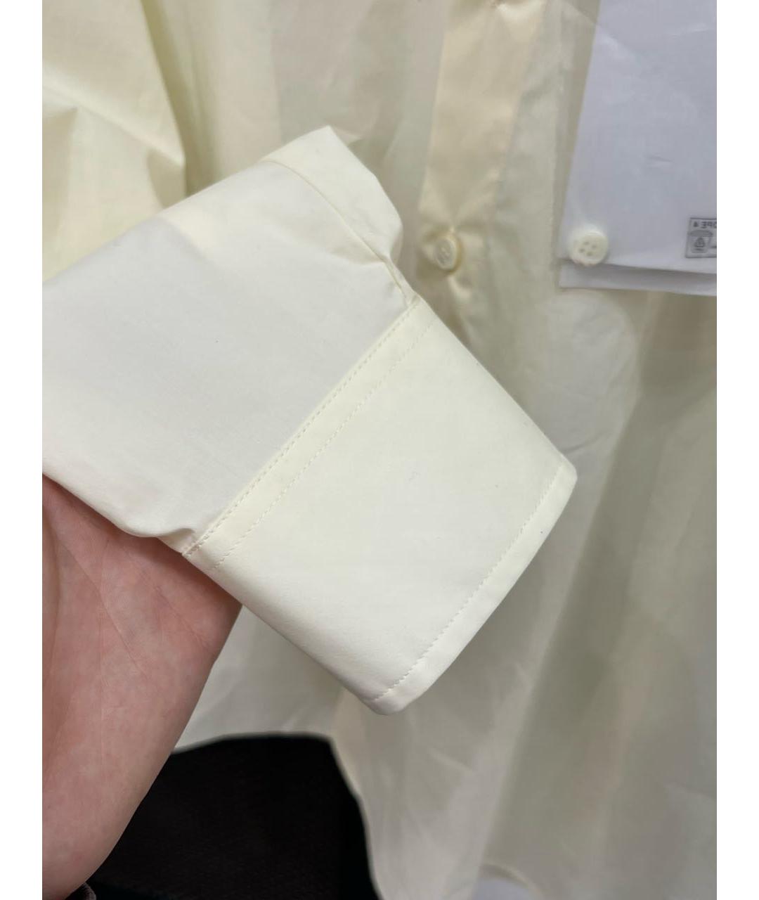 MAISON MARGIELA Желтая хлопковая кэжуал рубашка, фото 6