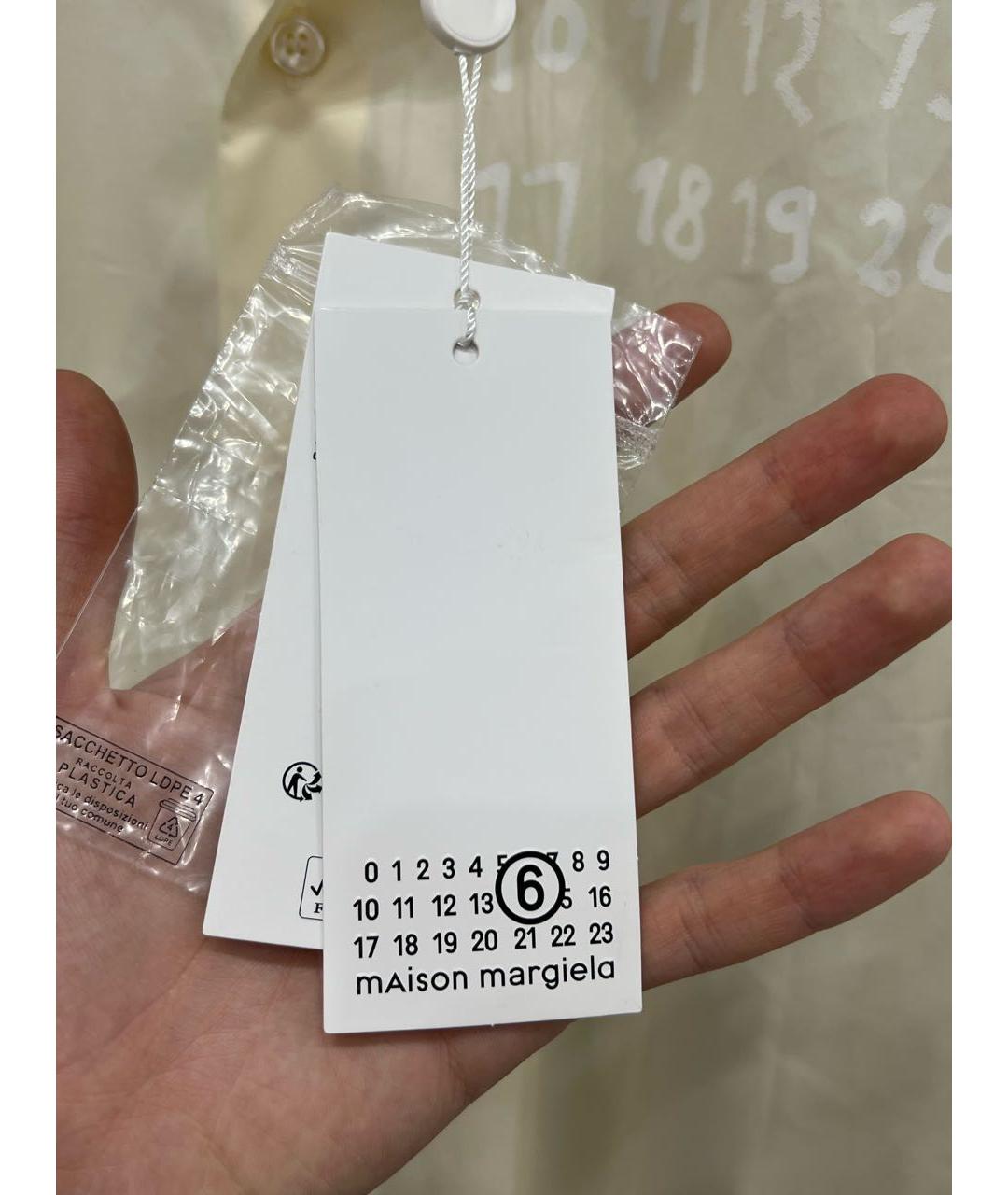 MAISON MARGIELA Желтая хлопковая кэжуал рубашка, фото 7