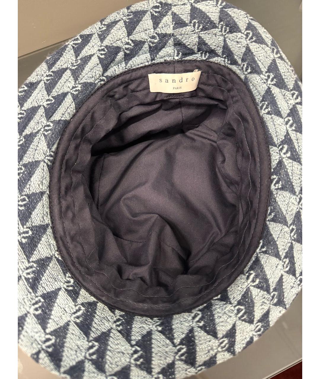 SANDRO Голубая хлопковая панама, фото 3