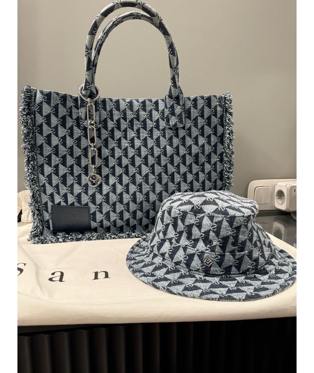 SANDRO Голубая хлопковая панама, фото 2