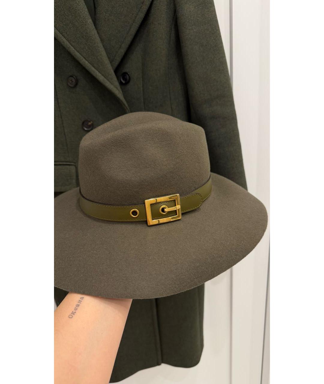 GUCCI Зеленая шерстяная шляпа, фото 4