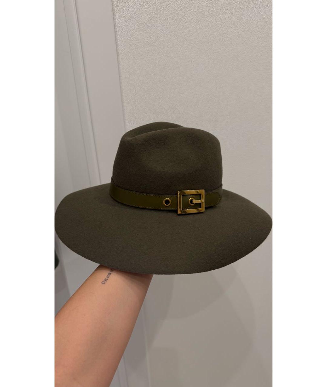 GUCCI Зеленая шерстяная шляпа, фото 6