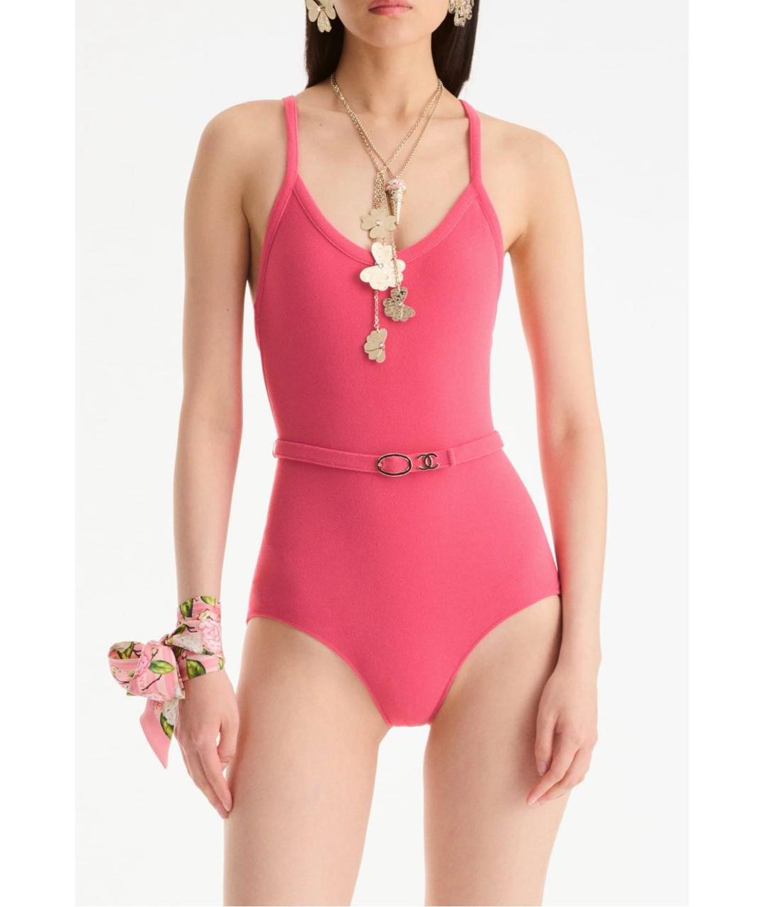 CHANEL Фуксия полиамидовый купальник, фото 4