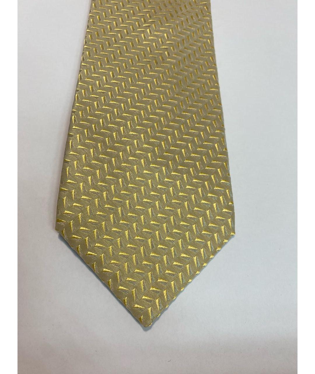 ZILLI Золотой шелковый галстук, фото 6