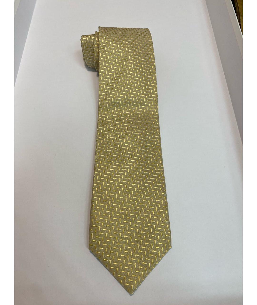 ZILLI Золотой шелковый галстук, фото 7