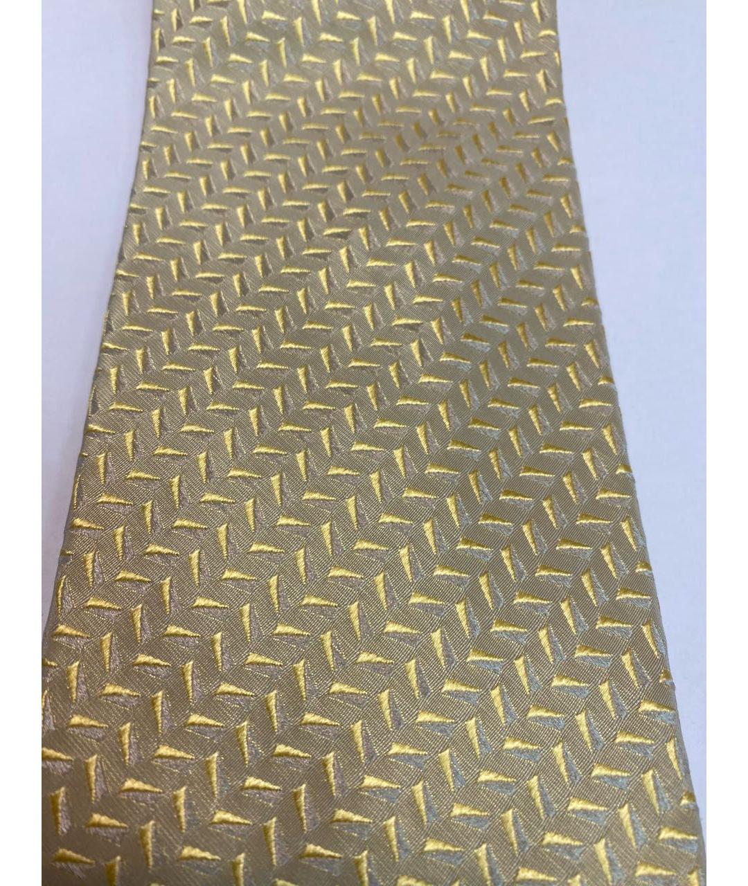 ZILLI Золотой шелковый галстук, фото 4