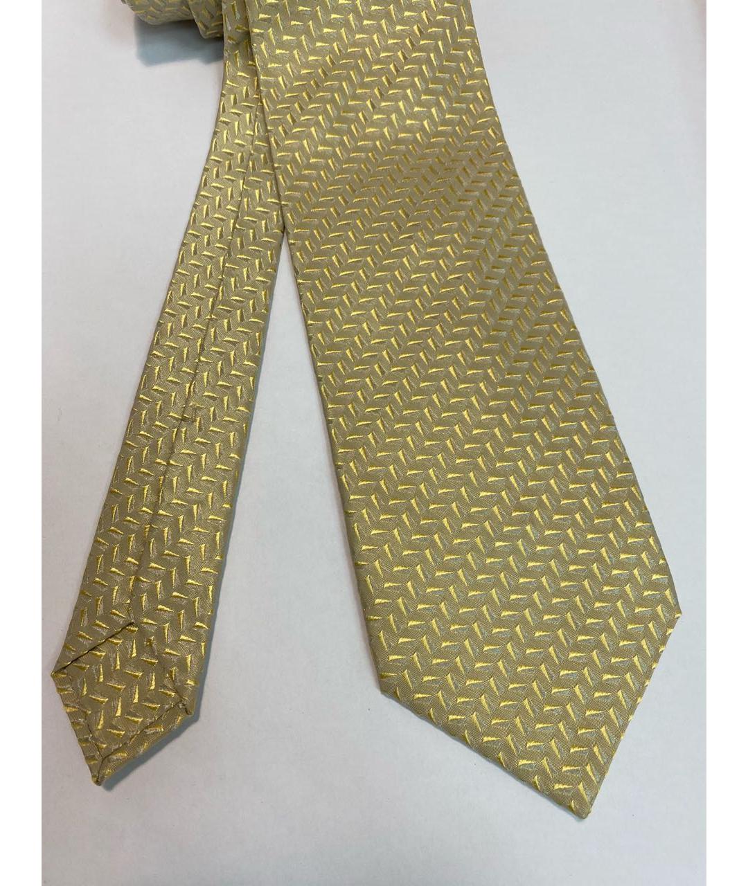 ZILLI Золотой шелковый галстук, фото 2