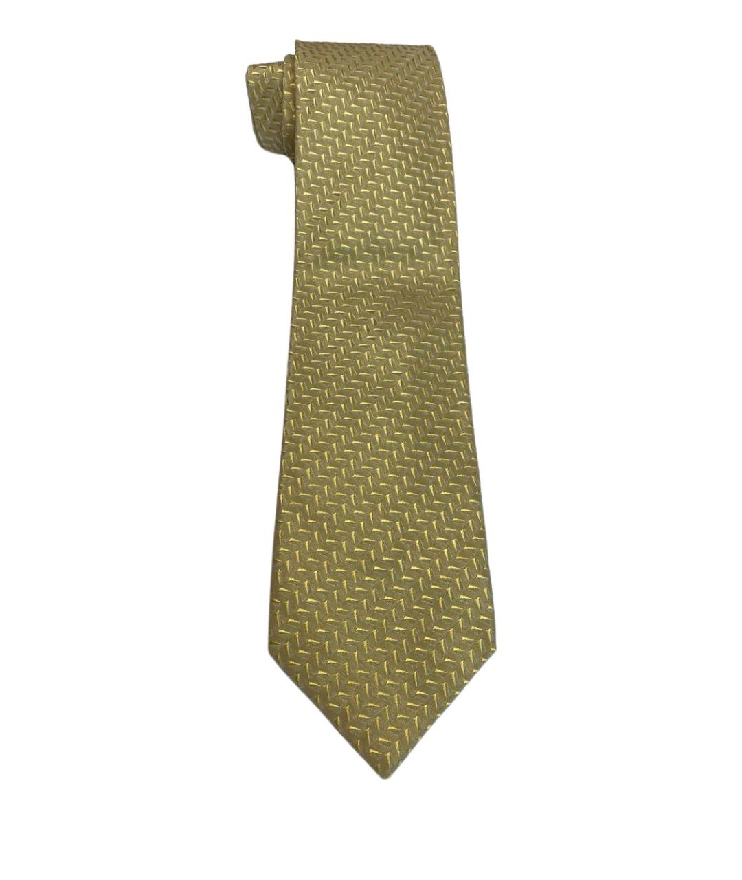 ZILLI Золотой шелковый галстук, фото 1