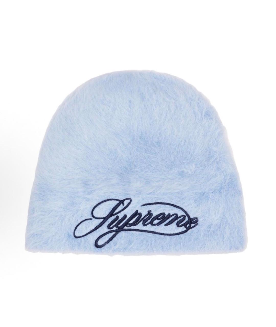 SUPREME Голубая шапка, фото 1
