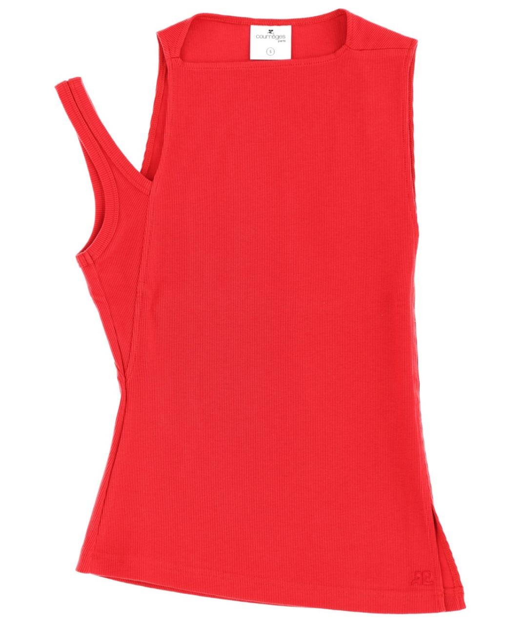 COURREGES Красная хлопковая майка, фото 1