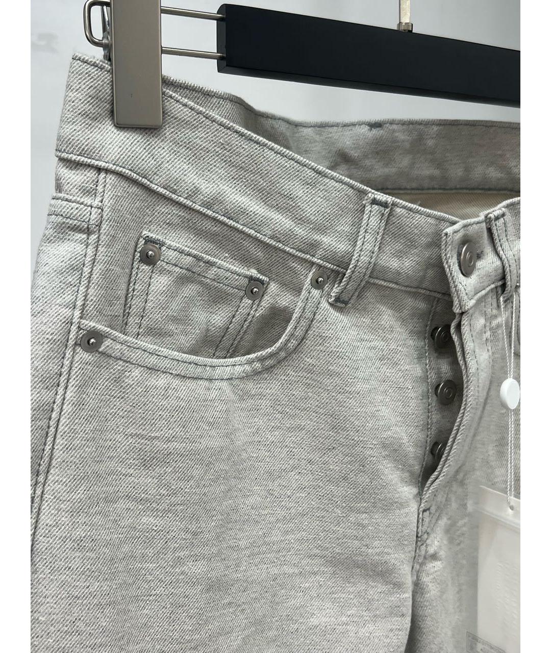 MAISON MARGIELA Белые хлопковые прямые джинсы, фото 3