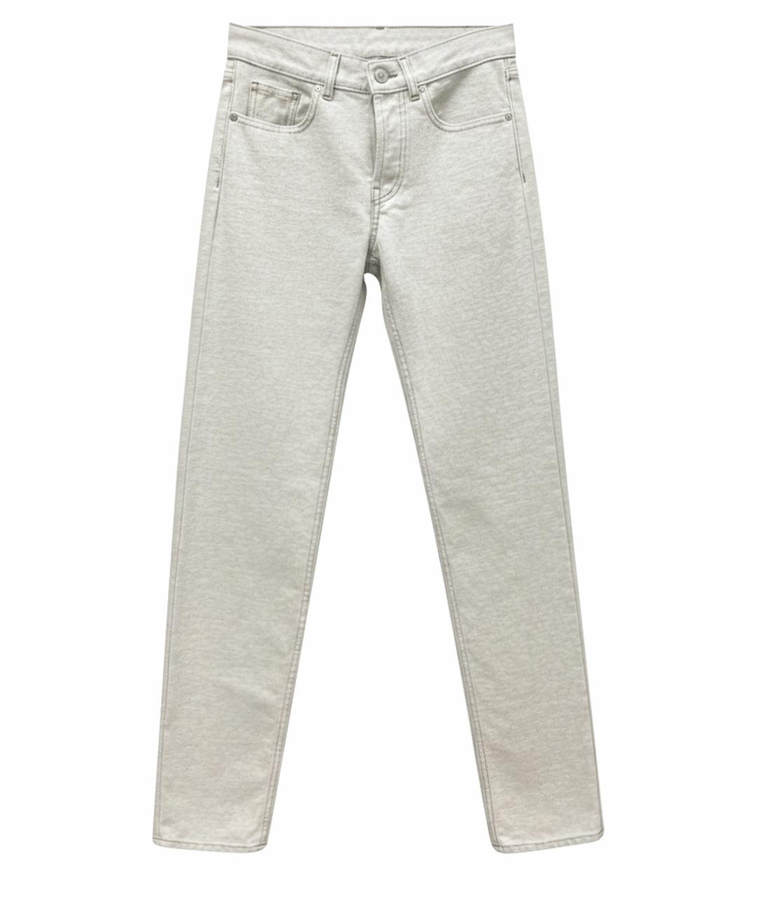 MAISON MARGIELA Белые хлопковые прямые джинсы, фото 1