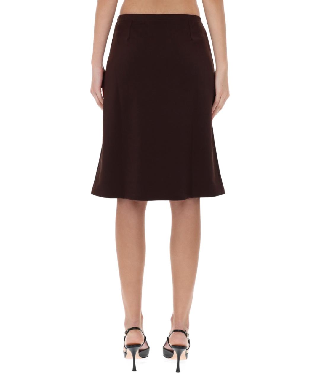 COURREGES Коричневая полиэстеровая юбка миди, фото 4