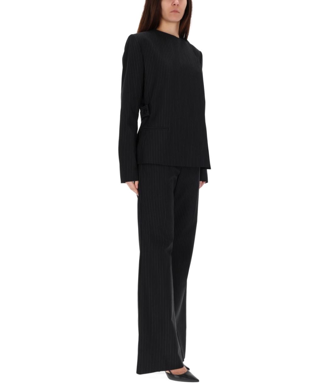 COURREGES Черные полиамидовые прямые брюки, фото 2