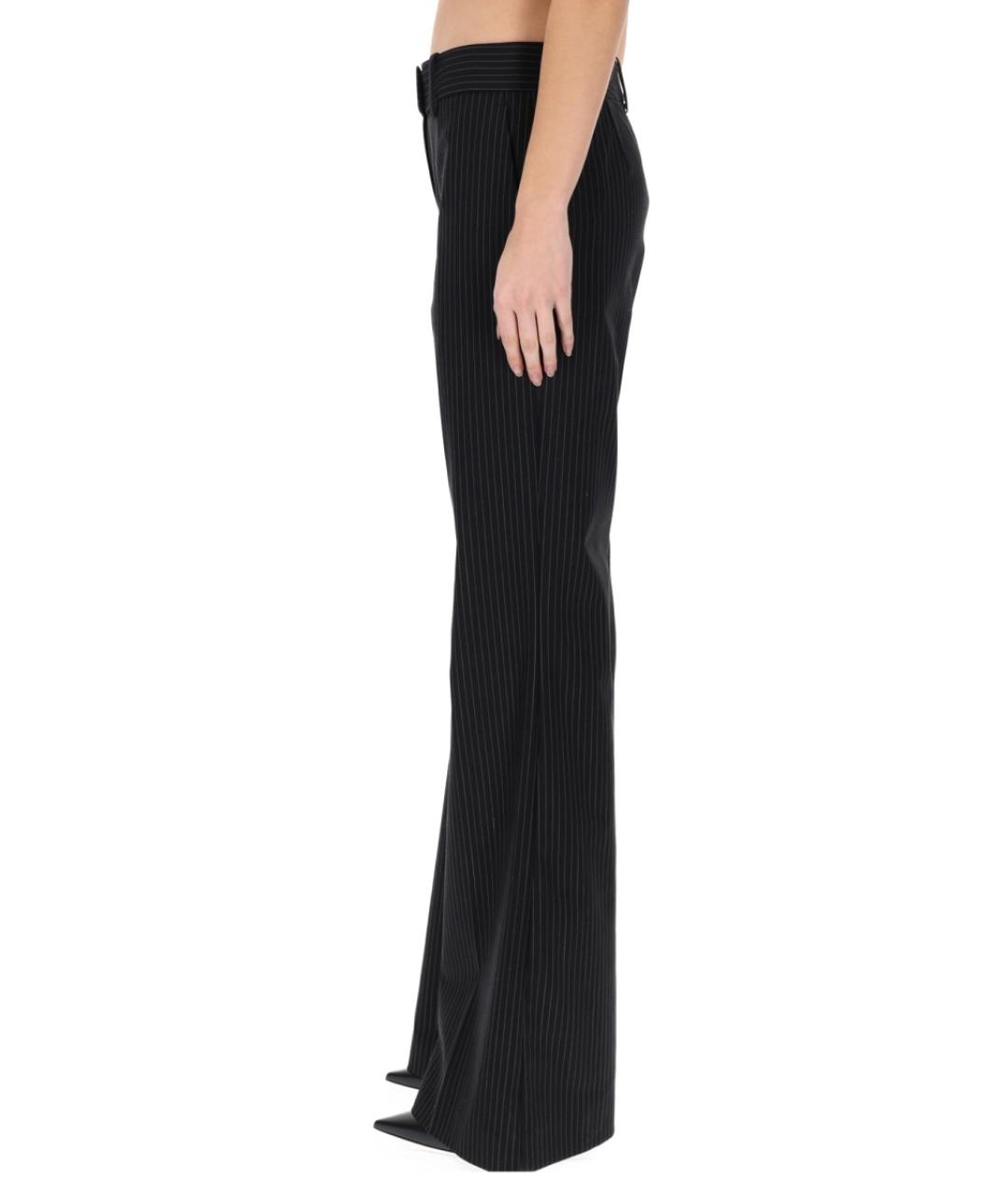 COURREGES Черные полиамидовые прямые брюки, фото 3