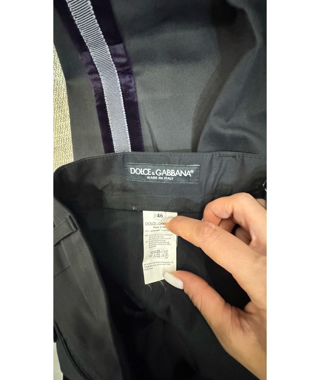 DOLCE&GABBANA Черные повседневные брюки, фото 3